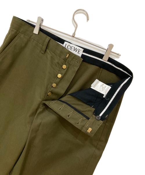 LOEWE（ロエベ）LOEWE (ロエベ) トラウザーズワイドパンツ military green サイズ:52の古着・服飾アイテム