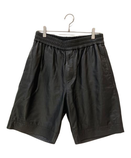 UNIVERSAL PRODUCTS.（ユニバーサルプロダクツ）UNIVERSAL PRODUCTS. (ユニバーサルプロダクツ) 25SS Lamb Leather Easy Shorts ブラック サイズ:3の古着・服飾アイテム