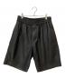 UNIVERSAL PRODUCTS.（ユニバーサルプロダクツ）の古着「25SS Lamb Leather Easy Shorts」｜ブラック