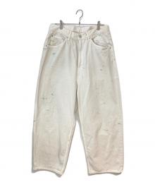 ANCELLM（アンセルム）の古着「AGING WIDE 5P DENIM PANTS」｜ホワイト