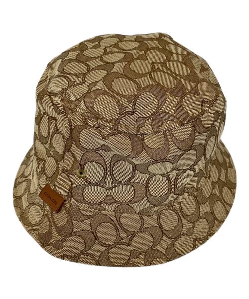 COACH（コーチ）COACH (コーチ) シグネチャーバケットハット ブラウンの古着・服飾アイテム