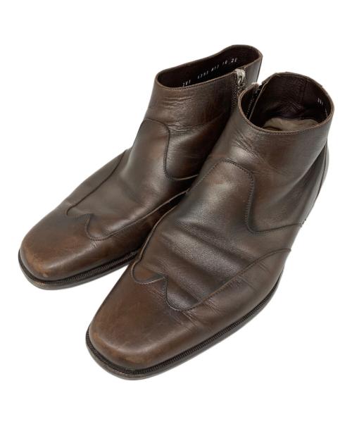 Salvatore Ferragamo（サルヴァトーレ フェラガモ）Salvatore Ferragamo (サルヴァトーレ フェラガモ) サイドジップブーツ ブラウン サイズ:10Eの古着・服飾アイテム
