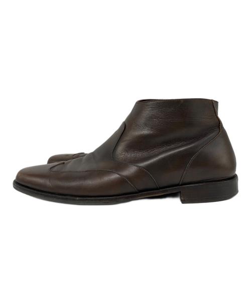 Salvatore Ferragamo（サルヴァトーレ フェラガモ）Salvatore Ferragamo (サルヴァトーレ フェラガモ) サイドジップブーツ ブラウン サイズ:10Eの古着・服飾アイテム
