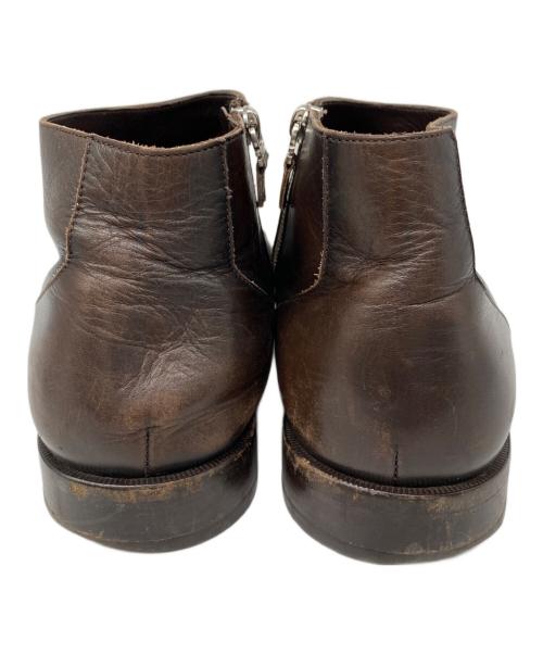 Salvatore Ferragamo（サルヴァトーレ フェラガモ）Salvatore Ferragamo (サルヴァトーレ フェラガモ) サイドジップブーツ ブラウン サイズ:10Eの古着・服飾アイテム