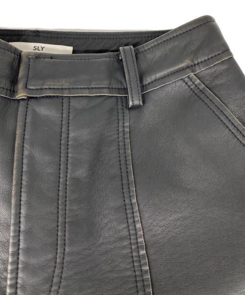 SLY（スライ）SLY (スライ) VINTAGE F／LEATHER パンツ ブラック サイズ: 1の古着・服飾アイテム