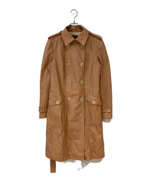 TOD'S（トッズ）TOD'S (トッズ) ラムレザートレンチコート ピンク サイズ: 46の古着・服飾アイテム