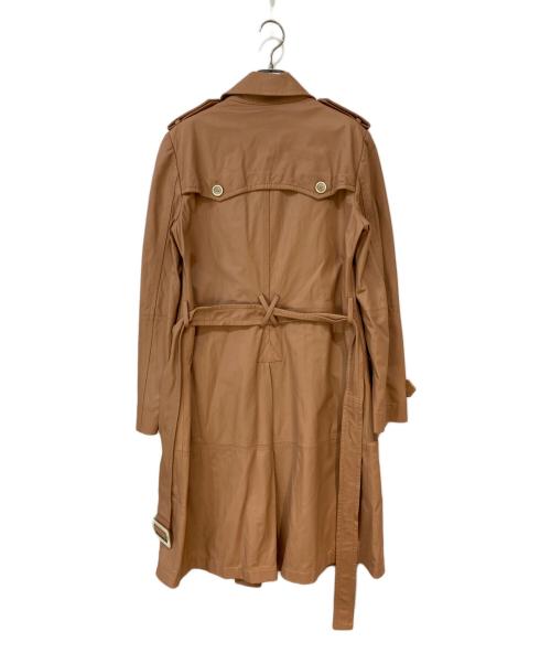 TOD'S（トッズ）TOD'S (トッズ) ラムレザートレンチコート ピンク サイズ: 46の古着・服飾アイテム