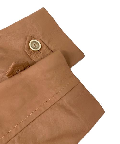 TOD'S（トッズ）TOD'S (トッズ) ラムレザートレンチコート ピンク サイズ: 46の古着・服飾アイテム