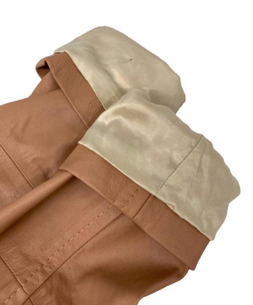 TOD'S（トッズ）TOD'S (トッズ) ラムレザートレンチコート ピンク サイズ: 46の古着・服飾アイテム