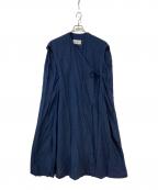 Khadi and Coカディアンドコー）の古着「コットンラップワンピース」｜ネイビー