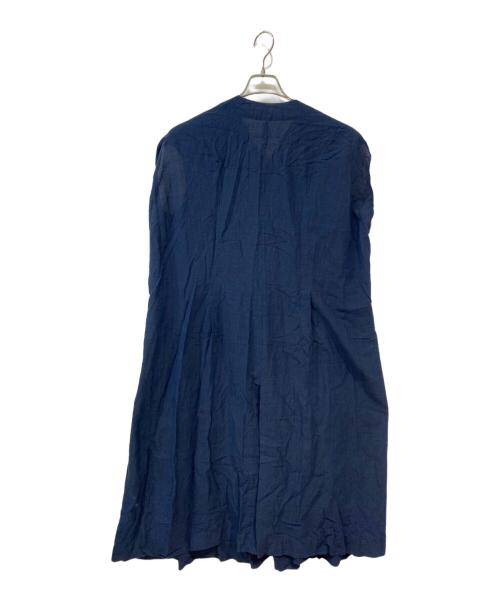 Khadi and Co（カディアンドコー）Khadi and Co (カディアンドコー) コットンラップワンピース ネイビー サイズ:Lの古着・服飾アイテム