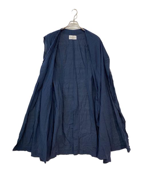Khadi and Co（カディアンドコー）Khadi and Co (カディアンドコー) コットンラップワンピース ネイビー サイズ:Lの古着・服飾アイテム