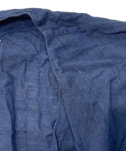 Khadi and Co（カディアンドコー）Khadi and Co (カディアンドコー) コットンラップワンピース ネイビー サイズ:Lの古着・服飾アイテム