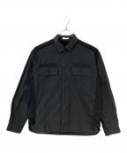 UNDERCOVERアンダーカバー）の古着「26AW 後裏毛切替Coリップストップアーミーシャツ」｜ブラック