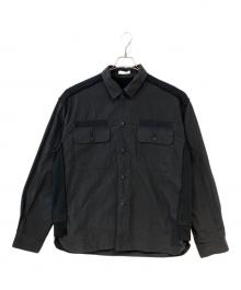 UNDERCOVER（アンダーカバー）の古着「26AW 後裏毛切替Coリップストップアーミーシャツ」｜ブラック
