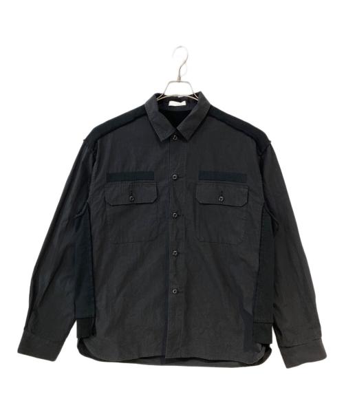 UNDERCOVER（アンダーカバー）UNDERCOVER (アンダーカバー) 26AW 後裏毛切替Coリップストップアーミーシャツ ブラック サイズ:5 未使用品の古着・服飾アイテム