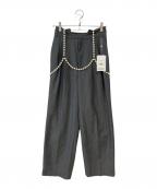 Ameriアメリ）の古着「DROP PEARL SUSPENDER PANTS」｜グレー