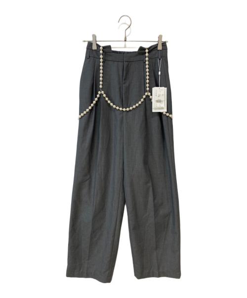 Ameri（アメリ）Ameri (アメリ) DROP PEARL SUSPENDER PANTS グレー サイズ:Ｓ 未使用品の古着・服飾アイテム