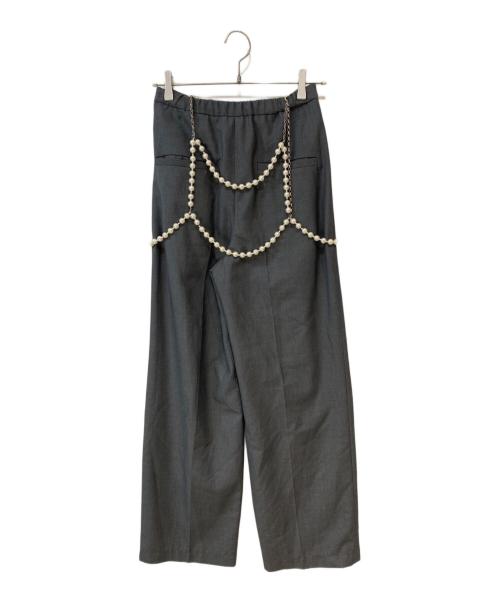 Ameri（アメリ）Ameri (アメリ) DROP PEARL SUSPENDER PANTS グレー サイズ:Ｓ 未使用品の古着・服飾アイテム
