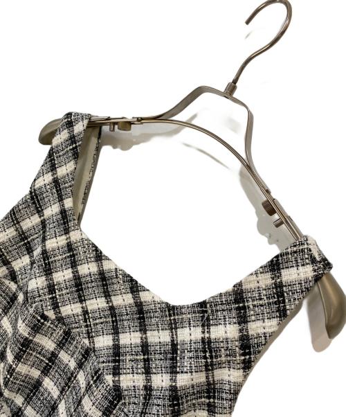 HER LIP TO（ハーリップトゥ）HER LIP TO (ハーリップトゥ) Summer Tweed Dress ブラック×ホワイト サイズ:sの古着・服飾アイテム