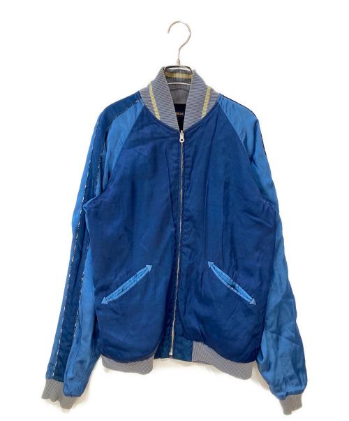 BLUE BLUE（ブルーブルー）BLUE BLUE (ブルーブルー) OKURA (オークラ) 藍染 リバーシブルスカジャン ブルー サイズ:3の古着・服飾アイテム