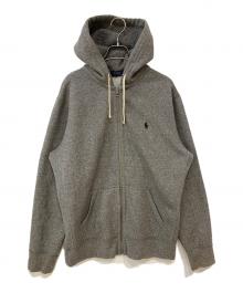 POLO RALPH LAUREN（ポロ・ラルフローレン）の古着「スモールポニージップパーカー」｜グレー