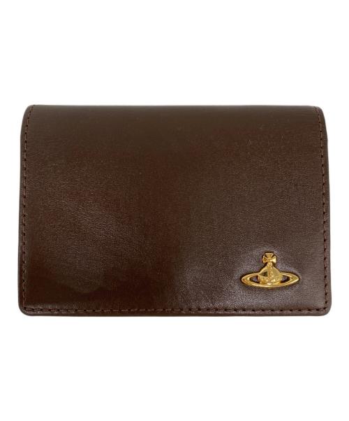 Vivienne Westwood（ヴィヴィアンウエストウッド）Vivienne Westwood (ヴィヴィアンウエストウッド) オーブロゴカードケース ブラウンの古着・服飾アイテム