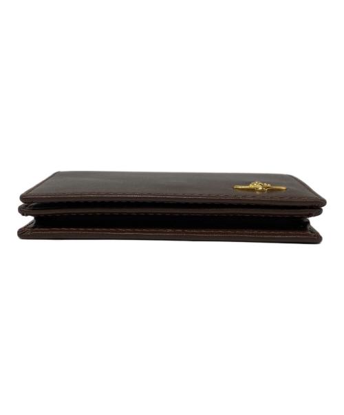 Vivienne Westwood（ヴィヴィアンウエストウッド）Vivienne Westwood (ヴィヴィアンウエストウッド) オーブロゴカードケース ブラウンの古着・服飾アイテム