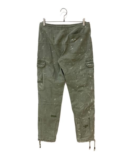 POLO RALPH LAUREN（ポロ・ラルフローレン）POLO RALPH LAUREN (ポロ・ラルフローレン) ペイント加工 6ポケット ヘリンボーン カーゴ パンツ カーキ サイズ: 4の古着・服飾アイテム