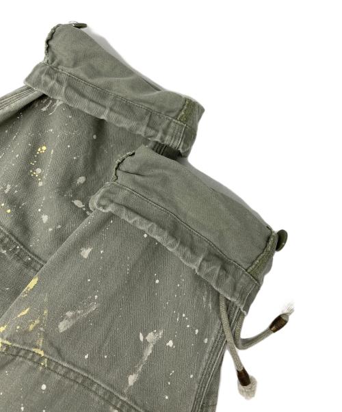 POLO RALPH LAUREN（ポロ・ラルフローレン）POLO RALPH LAUREN (ポロ・ラルフローレン) ペイント加工 6ポケット ヘリンボーン カーゴ パンツ カーキ サイズ: 4の古着・服飾アイテム