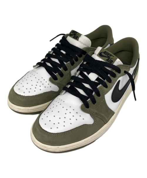 NIKE（ナイキ）NIKE (ナイキ) AIR JORDAN 1 RETRO LOW OG ローカットスニーカー Medium Olive and Summit White サイズ:27.5cmの古着・服飾アイテム