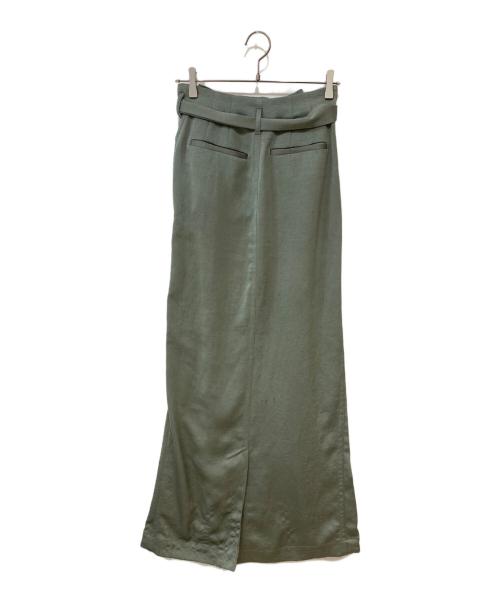DRIES VAN NOTEN（ドリスヴァンノッテン）DRIES VAN NOTEN (ドリスヴァンノッテン) ベルト付スカート グリーン サイズ:34の古着・服飾アイテム
