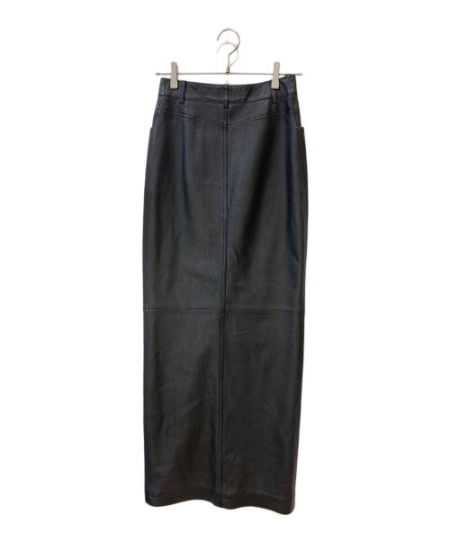 Saint Laurent Paris（サンローランパリ）Saint Laurent Paris (サンローランパリ) スナップボタン レザースカート ブラック サイズ: 36の古着・服飾アイテム