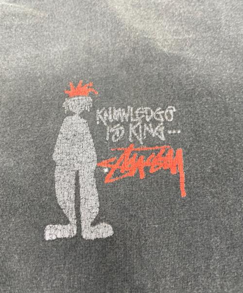 stussy（ステューシー）stussy (ステューシー) 90s シャドーマンプリントTシャツ グレー サイズ:Mの古着・服飾アイテム