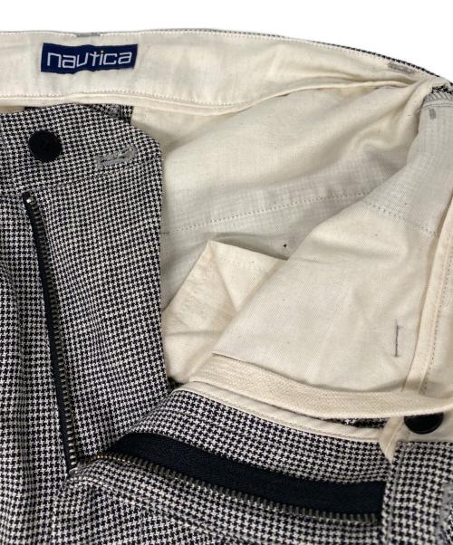 NAUTICA（ノーティカ）NAUTICA (ノーティカ) 千鳥柄イージースラックス ブラック サイズ:Mの古着・服飾アイテム