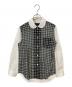 tricot COMME des GARCONS（トリココムデギャルソン）の古着「ギンガムチェック切替丸襟シャツ」｜ブラック