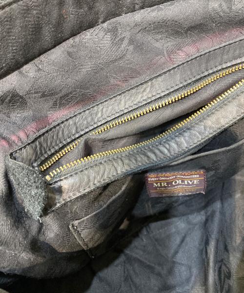 MR.OLIVE（ミスターオリーブ）MR.OLIVE (ミスターオリーブ) E.O.I ウォータープルーフレザートートバッグ ブラックの古着・服飾アイテム