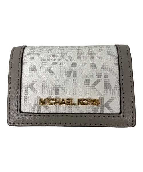 MICHAEL KORS（マイケルコース）MICHAEL KORS (マイケルコース) JET SET TRAVEL SIG 3つ折り財布 ホワイトの古着・服飾アイテム