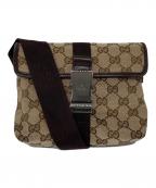 GUCCIグッチ）の古着「GGキャンバス ウエストバッグ」｜ベージュ