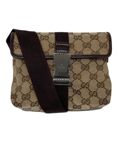 GUCCI（グッチ）GUCCI (グッチ) GGキャンバス ウエストバッグ ベージュの古着・服飾アイテム