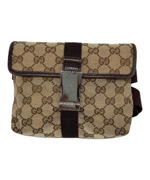 GUCCI（グッチ）GUCCI (グッチ) GGキャンバス ウエストバッグ ベージュの古着・服飾アイテム