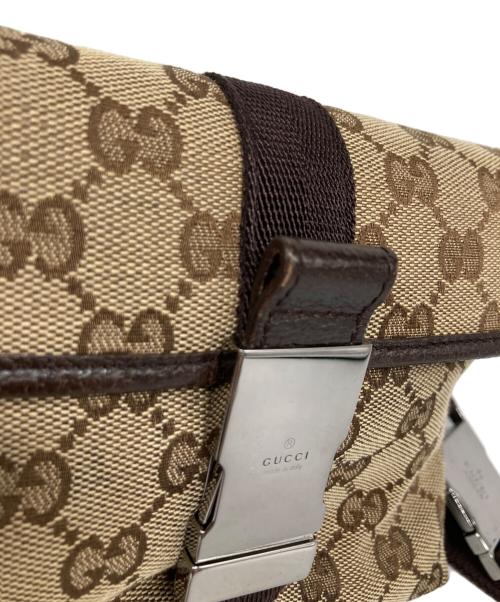 GUCCI（グッチ）GUCCI (グッチ) GGキャンバス ウエストバッグ ベージュの古着・服飾アイテム
