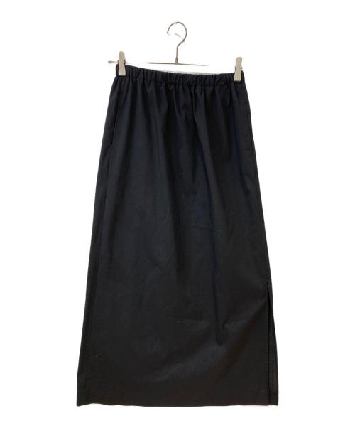 CABAN（キャバン）CABAN (キャバン) シルクネップストレッチ ロングスカート ブラック サイズ:Freeの古着・服飾アイテム