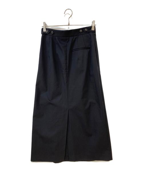 CABAN（キャバン）CABAN (キャバン) コットンギャバジン 2タックロングスカート ブラック サイズ:XSの古着・服飾アイテム