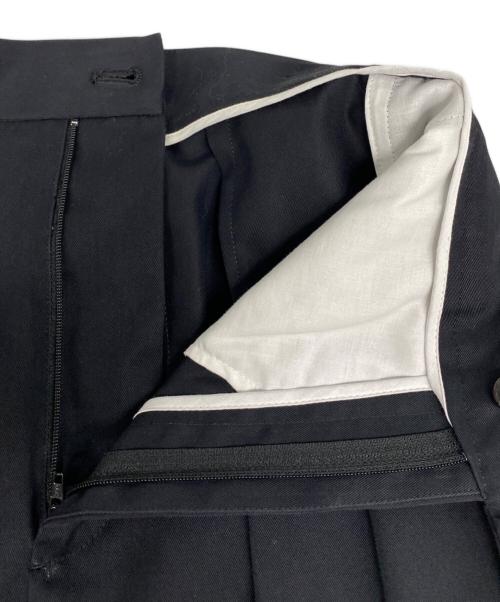 CABAN（キャバン）CABAN (キャバン) コットンギャバジン 2タックロングスカート ブラック サイズ:XSの古着・服飾アイテム