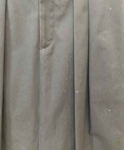 CABAN（キャバン）CABAN (キャバン) コットンギャバジン 2タックロングスカート ブラック サイズ:XSの古着・服飾アイテム