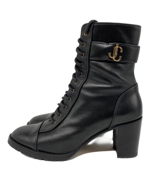 JIMMY CHOO（ジミーチュウ）JIMMY CHOO (ジミーチュウ) CAYO65 レースアップショートブーツ ブラック サイズ:37の古着・服飾アイテム