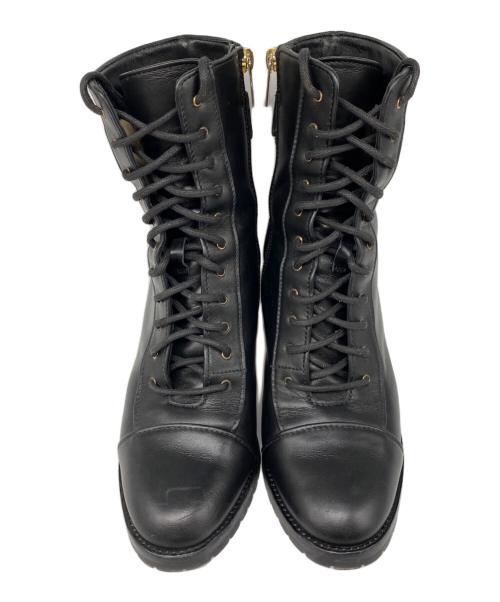 JIMMY CHOO（ジミーチュウ）JIMMY CHOO (ジミーチュウ) CAYO65 レースアップショートブーツ ブラック サイズ:37の古着・服飾アイテム