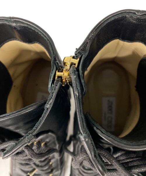 JIMMY CHOO（ジミーチュウ）JIMMY CHOO (ジミーチュウ) CAYO65 レースアップショートブーツ ブラック サイズ:37の古着・服飾アイテム