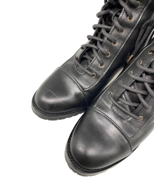 JIMMY CHOO（ジミーチュウ）JIMMY CHOO (ジミーチュウ) CAYO65 レースアップショートブーツ ブラック サイズ:37の古着・服飾アイテム